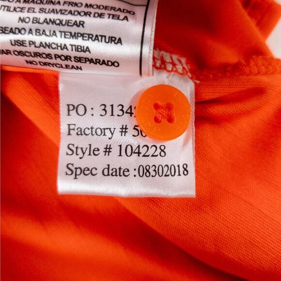 Orange Golf Polo White Contrast Men’s Medium Moisture Wicking Quick Dry Antigua - Picture 9 of 12